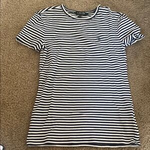 Navy Striped Women's Top